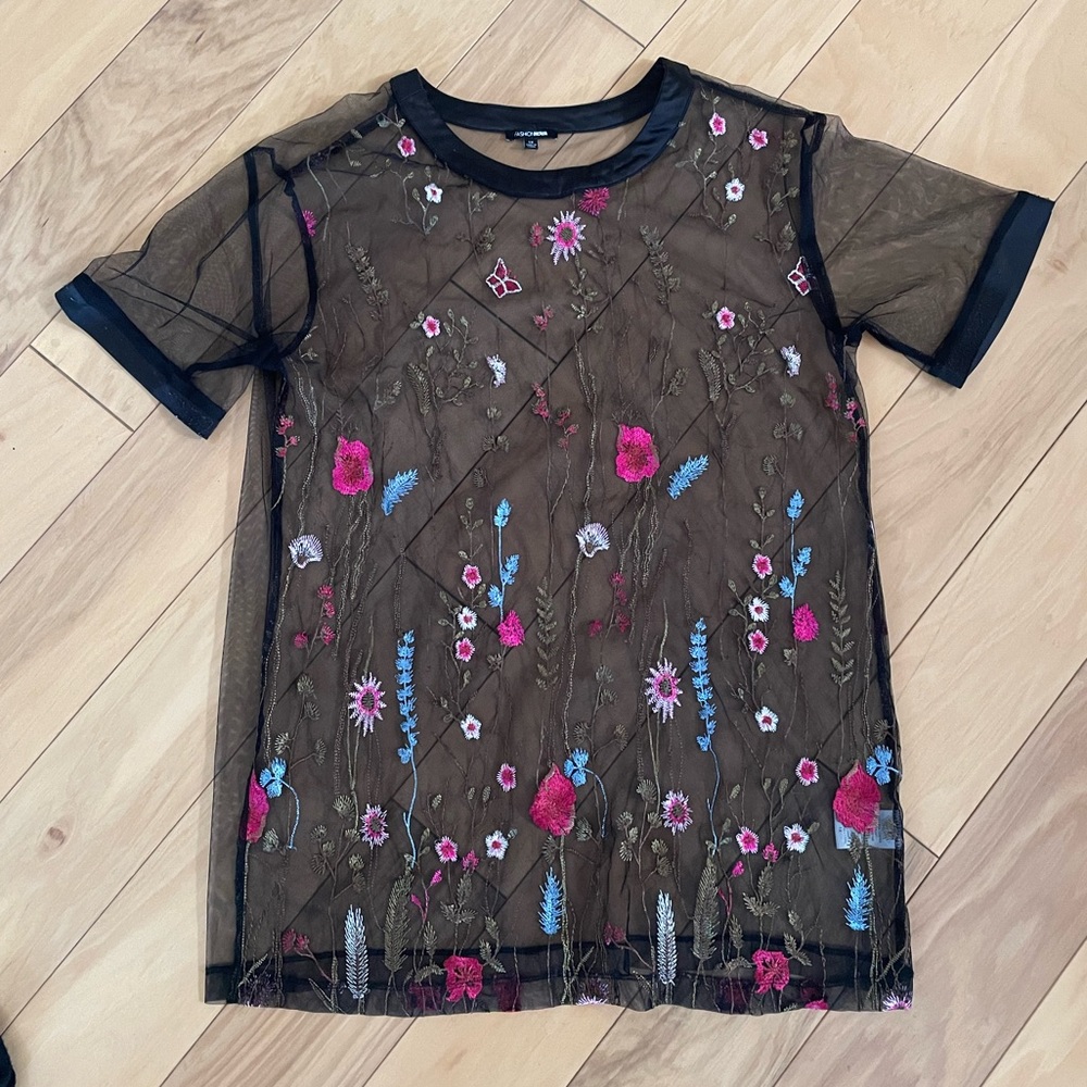 Floral Mesh Tee